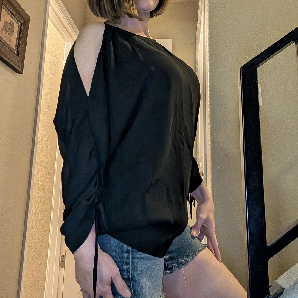 Michael Kors Black Cold Shoulder Blouse